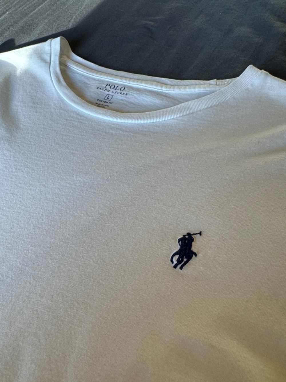 Polo by Ralph Lauren White Short Sleeve Tee with Navy Pony